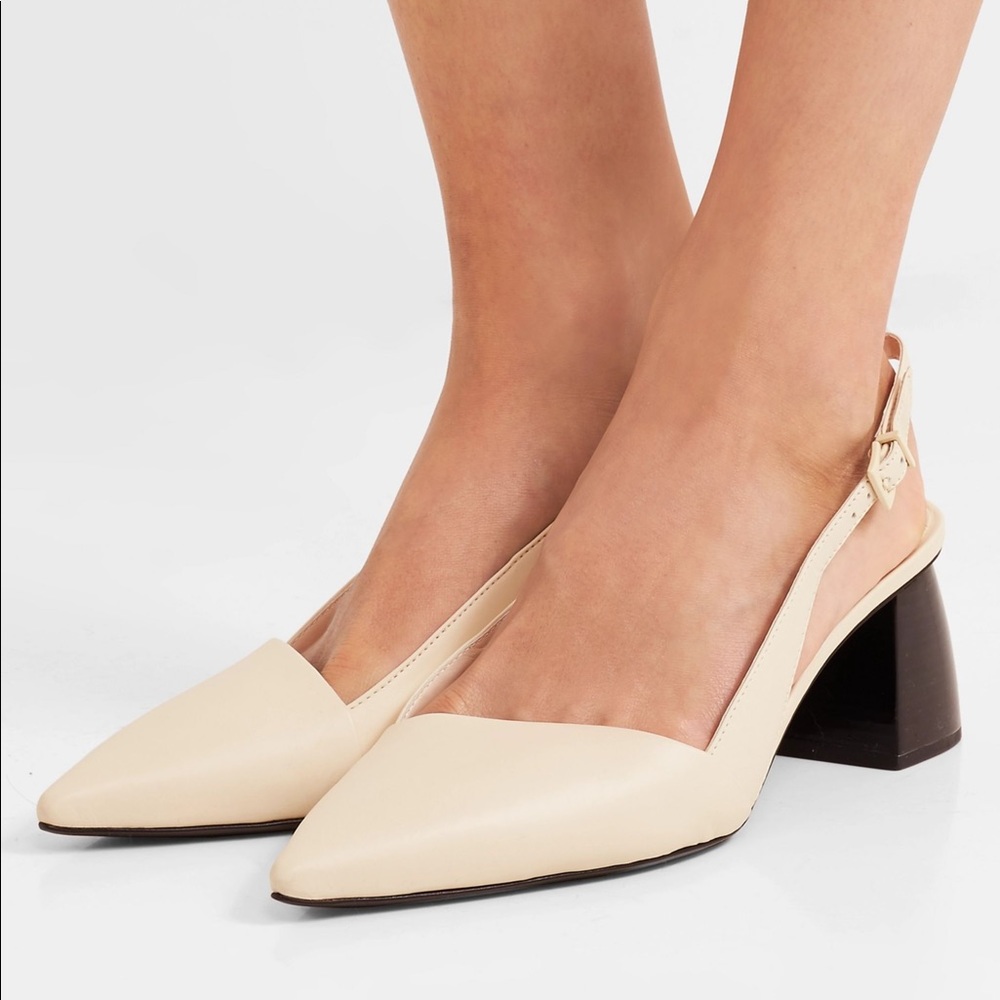 Leather Slingback Pumps/Size US6.5